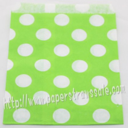 Green Big Dot Paper Favor Bags 400pcs [pfbags051]