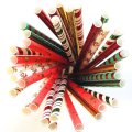 100 Pcs/Box Mixed 10 Metallic Christmas Styles Paper Straws