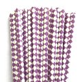 Deep Purple Harlequin Diamond Paper Straws 500 pcs