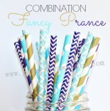 250pcs FANCY PRANCE Paper Straws Mixed