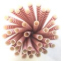 Horizontal Stripe Dark Red Circle Paper Straws 500 Pcs