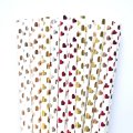 100 Pcs/Box Mixed Metallic Foil Heart Paper Straws