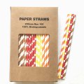 100 Pcs/Box Mixed Fall Blessings Party Paper Straws 100 Pcs/Box Mixed Fall Blessings Party Paper Straws