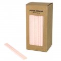 250 pcs/Box Light Pink with Dot Paper Straws