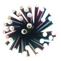 100 Pcs/Box Mixed Colorful Foil Metallic Rainbow Paper Straws
