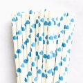 Blue Heart Paper Drinking Straws 500 pcs Blue Heart Paper Drinking Straws 500 pcs
