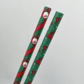 100 Pcs/Box Mixed Green Red Santa Claus Reindeer Paper Straws