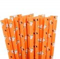 Halloween Black Bat White Ghost Orange Paper Straws 500 pcs Halloween Black Bat White Ghost Orange Paper Straws 500 pcs
