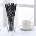 Halloween White Bat Black Paper Straws 500 pcs