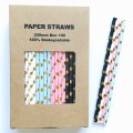 100 Pcs/Box Mixed Metallic Gold Foil Dot Colored Paper Straws 100 Pcs/Box Mixed Metallic Gold Foil Dot Colored Paper Straws