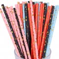 100 Pcs/Box Mixed Metallic Foil Assorted Star Paper Straws