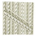 125 Pcs Mixed 5 Styles Grey Gray Paper Straws