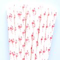 Hawaiian Summer Hot Pink Flamingo Paper Straws 500 Pcs