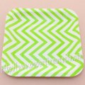 7" Green Chevron Square Paper Plates 60pcs 7" Green Chevron Square Paper Plates 60pcs