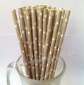 White Stars Printed Gray Paper Straws 500pcs