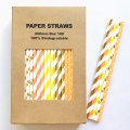 100 Pcs/Box Mixed Orange Yellow Gold Thankful Paper Straws 100 Pcs/Box Mixed Orange Yellow Gold Thankful Paper Straws