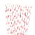 Dog Puppy Kitty Pet Pink Paw Paper Straws 500 Pcs