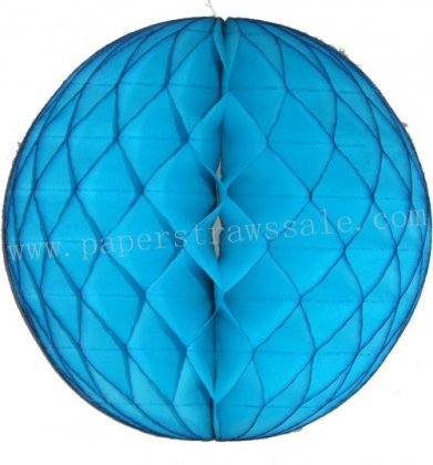 Blue Tissue Paper Honeycomb Balls 20pcs [honeycombball019]