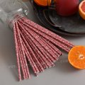 Colored Classical Ancient Floral Red Paper Straws 500 pcs