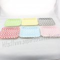 1500pcs 7" Chevron Square Paper Plates Mixed 6 Colors