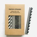 100 Pcs/Box Mixed Black Masquerade Paper Straws 100 Pcs/Box Mixed Black Masquerade Paper Straws