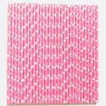 Hot Pink with White Heart Paper Straws 500 pcs