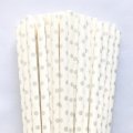 White With Silver Swiss Dot Paper Straws 500 Pcs White With Silver Swiss Dot Paper Straws 500 Pcs