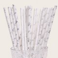 Princess Crown Paper Straws Metallic Silver Foil 500 pcs Princess Crown Paper Straws Metallic Silver Foil 500 pcs
