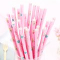 Sea Horse Scallop Mermaid Light Pink Paper Straws 500 pcs