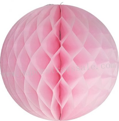 Light Pink Tissue Paper Honeycomb Balls 20pcs [honeycombball015]