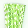125 Pcs Mixed 5 Styles Light Lime Green Paper Straws 125 Pcs Mixed 5 Styles Light Lime Green Paper Straws