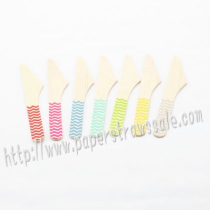 Chevron Wooden Knives 350pcs Mixed 7 Colors