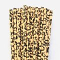 Cheetah Black Bright Brown Animal Paper Straws 500 pcs Cheetah Black Bright Brown Animal Paper Straws 500 pcs