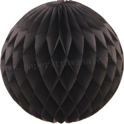 Black Tissue Paper Honeycomb Balls 20pcs [honeycombball001]