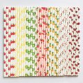 100 Pcs/Box Fruit Mixed Green Red Yellow Paper Straws