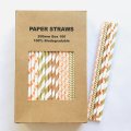 100 Pcs/Box Mixed Orange Brown Gold Fall Elegance Paper Straws 100 Pcs/Box Mixed Orange Brown Gold Fall Elegance Paper Straws