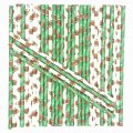 100 Pcs/Box Mixed Football Rugby Touch Down Party Paper Straws
