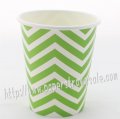 90Z Green Chevron Paper Drinking Cups 120pcs