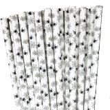 Halloween Black Cobweb Spider Web Paper Straws 500 pcs