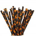 Halloween Assorted Orange Pumkin Black Paper Straws 500 Pcs Halloween Assorted Orange Pumkin Black Paper Straws 500 Pcs