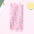 Sea Horse Scallop Mermaid Light Pink Paper Straws 500 pcs