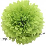 8" and 14" Pom Pom Tissue Apple Green 20pcs