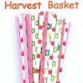 100 Pcs/Box Mixed Fruit Weave Donut Harvest Basket Paper Straws
