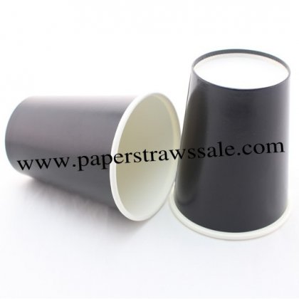 90Z Black Pure Paper Drinking Cups 120pcs [dpapercups019]