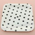 7" Black Polka Dot Square Paper Plates 60pcs 7" Black Polka Dot Square Paper Plates 60pcs