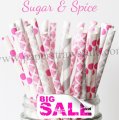 200pcs SUGAR & SPICE Paper Straws Mixed 200pcs SUGAR & SPICE Paper Straws Mixed