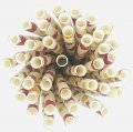 Brown Yellow Puplish Red Maple Leaf Paper Straws 500 Pcs