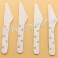 Wooden Knives with Gold Polka Dot Print 100pcs