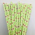 Red Rose Floral Pastel Green Paper Straws 500 pcs Red Rose Floral Pastel Green Paper Straws 500 pcs