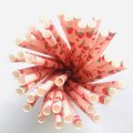 100 Pcs/Box Fruit Red Strawberry Pink Paper Straws